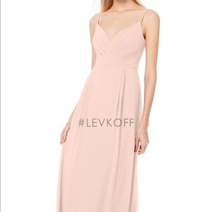Bill Levkoff pink bridesmaid dress